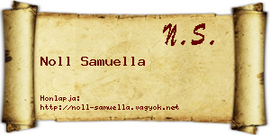 Noll Samuella névjegykártya